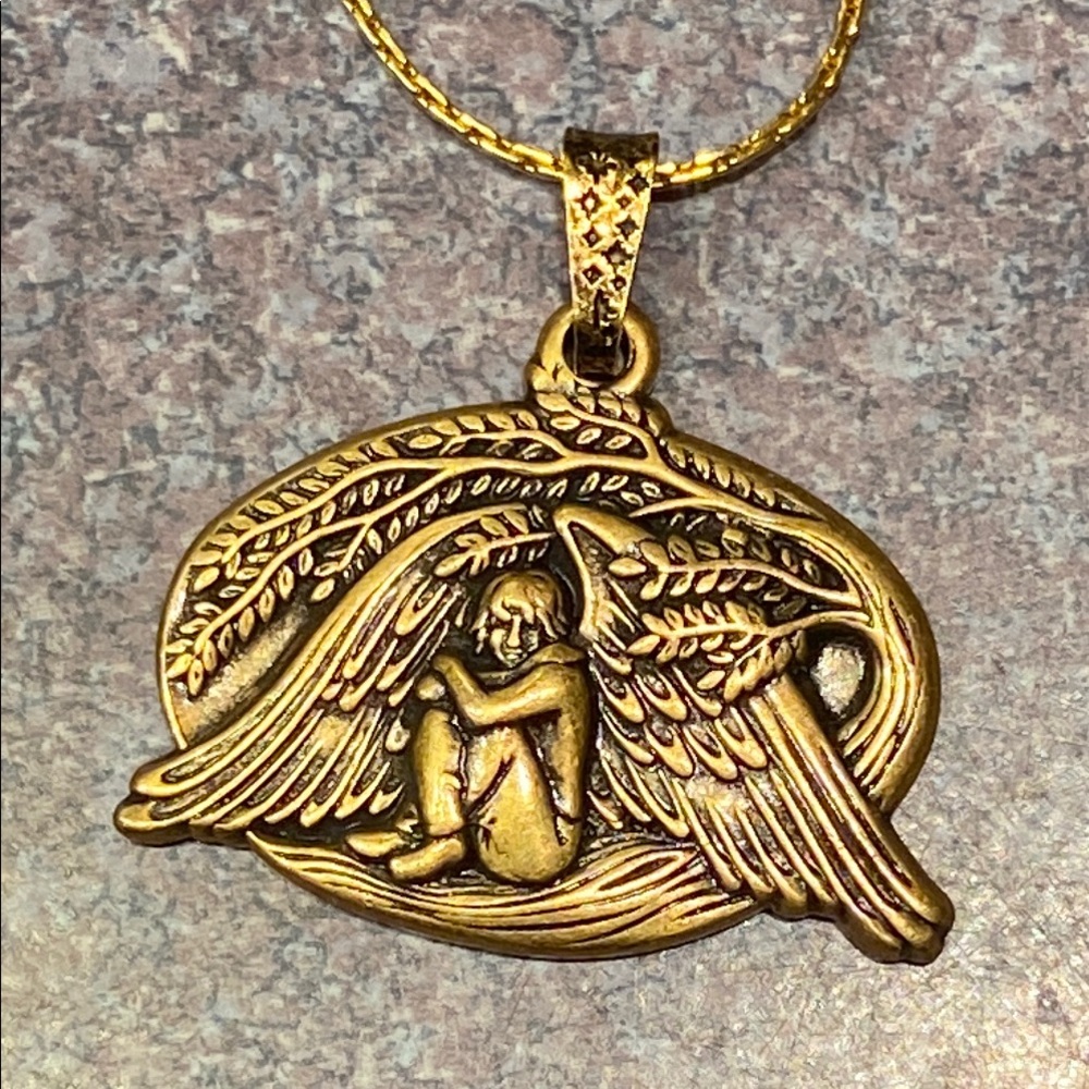Alex and Ani Goldtone Guardian Collection Pendant Necklace NWOT